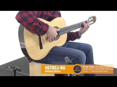 Ortega OSTBCJ-L-BU Percussion Series Left Foot Stomp Box Cajon Bundle image 11