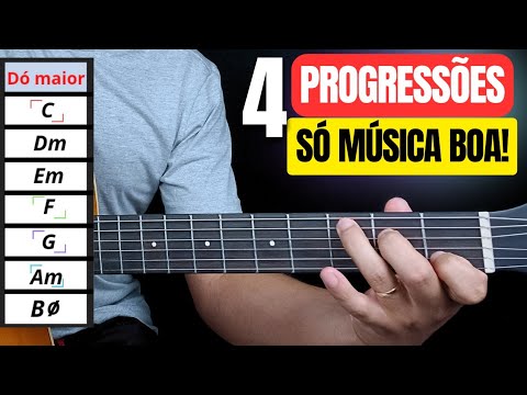 4 Progressões harmônicas para você tocar CENTENAS de música BOA no violão | As melhores combinações.