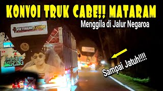 Download lagu JAM PANAS!!! konvoi 5 Truk Cabe Mataram | Menggila Sampai Orang hampir Terjatuhh 😲😲 mp3