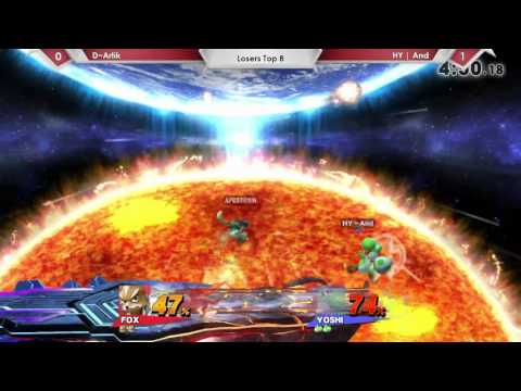 SP46 - D~Artik (Fox) Vs. HY | And (Yoshi) Losers Top 8 - Smash 4