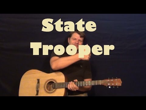 State Trooper (Bruce Springsteen) Easy Guitar Lesson How to Play Tutorial