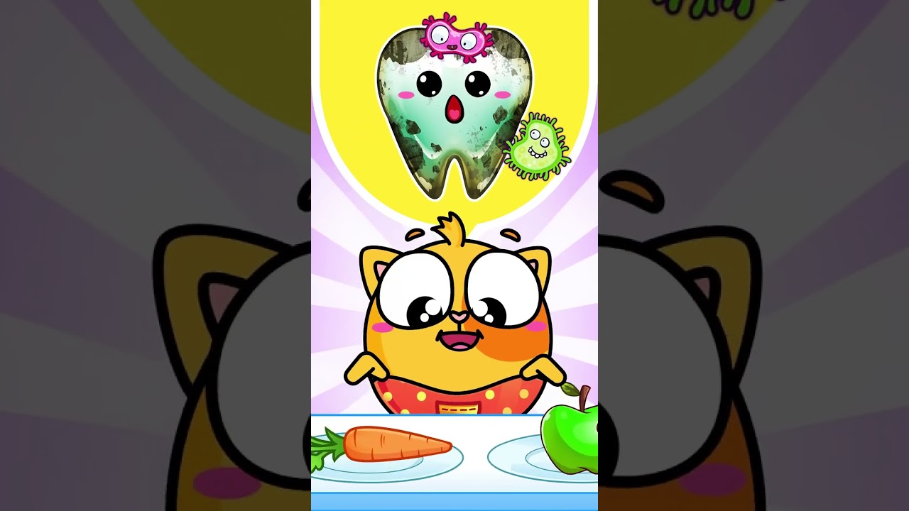 Happy and Sad Teeth for Kids | Let's Learn Healthy Habits & Good Food #learning #kidslesson