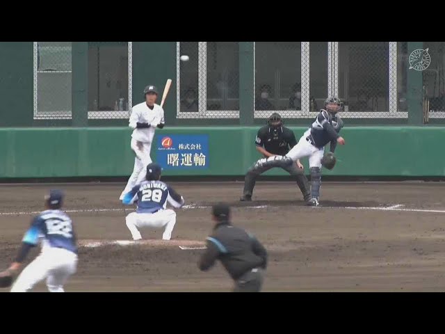 【ファーム】ライオンズ・古賀悠斗が無駄のない動きで盗塁を阻止する!! 2022年4月21日  千葉ロッテマリーンズ 対 埼玉西武ライオンズ