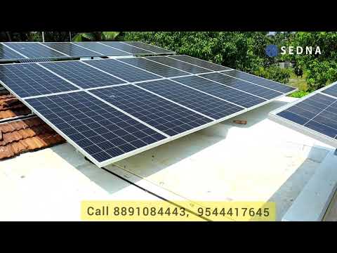 9Kwp On grid Solar System at Kumbalam | Sedna Solar