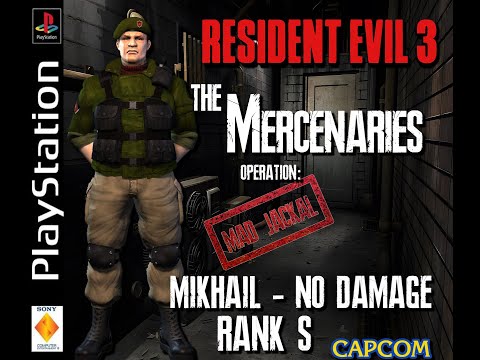 RESIDENT EVIL 3 NEMESIS - MERCENARIES - MIKHAIL - NO DAMAGE - RANK S