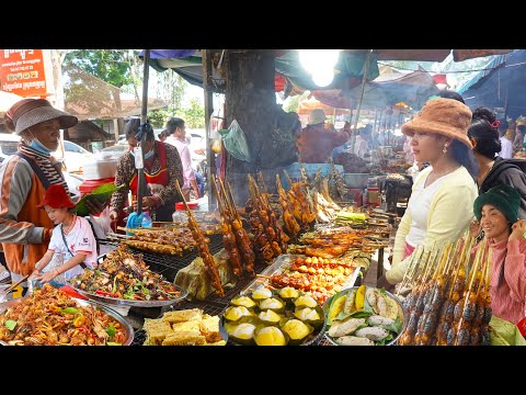 Countryside Street Food @ Oudong Resort, Market Food @ Takeo Province, & More-Cambodia Street Food -