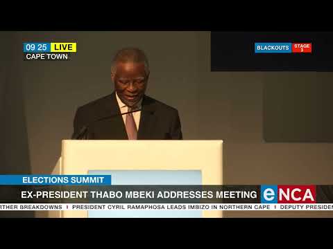 Elections Summit Mbeki addresses meeting