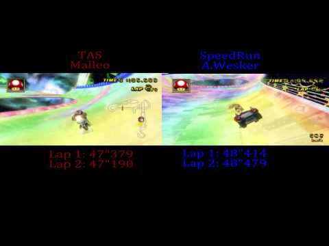 Rainbow Road - TAS VS SpeedRun