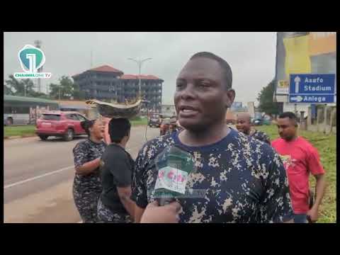 Asokwa Police Join National Sanitation Clean-Up Exercise in Flood-Affected Areas