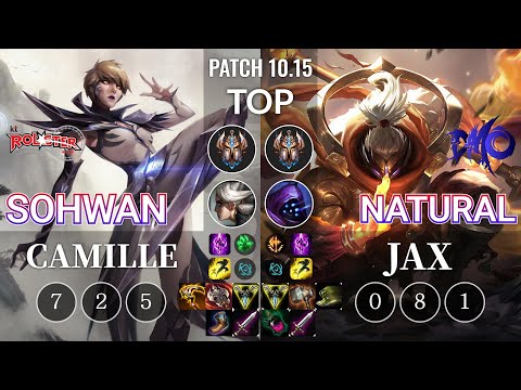 KT SoHwan Camille vs DMO Natural Jax Top - KR Patch 10.15