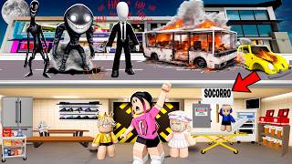 NÓS CONSTRUIMOS UM BUNKER SECRETO PARA SOBREVIVER A NOITE PERIGOSA dos MONSTROS!! (Brookhaven)