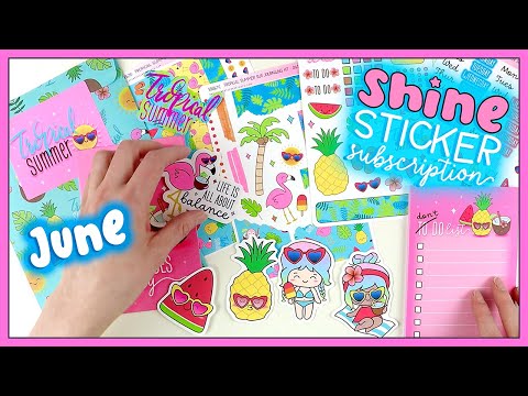 June Shine Sticker Subscription | Tropical Summer 😎🦩🍉🍍