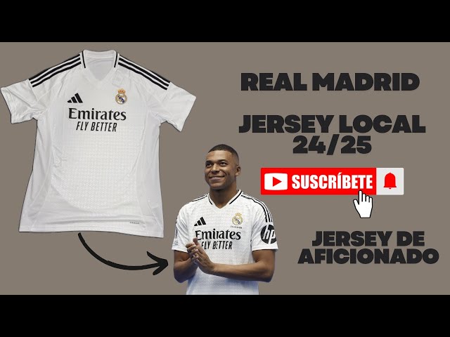 Vídeo relacionado con Real Madrid - Camiseta Primera Equipación Temporada 24/25, Blanca, Adulto XL, Replica con Licencia Oficial