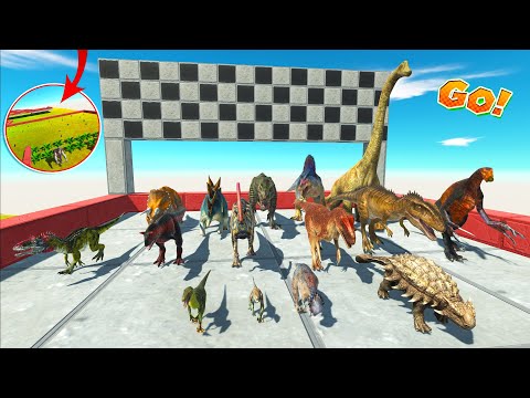 THE HARDEST SPEED RACE OF ALL DINOSAURS | TO GET COLOR PIGS | Animal Revolt Battle Simulator