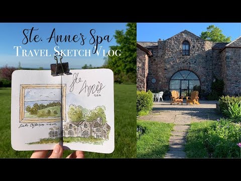 Travel Sketch Vlog Ste. Anne's Spa June 2019