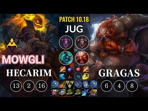 VIT Mowgli Hecarim vs Gragas Jungle - KR Patch 10.18