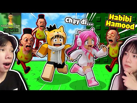 Climb the Tower to Escape the Pursuit of HAMOOD HABIBI 😱 Crazy and Kemy Hamood Habibi Tower Roblox 🎵