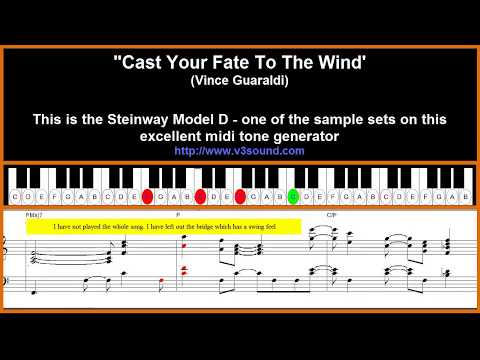 Cast Your Fate To The Wind - Jazz piano tutorial