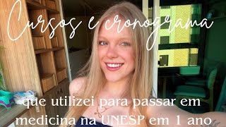 Cursos e cronograma que utilizei para passar em medicina na UNESP em 1 ano🥳