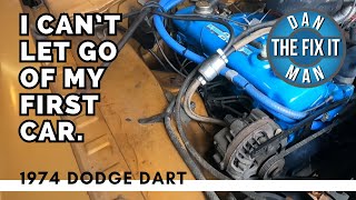 1974 Dodge Dart - Slant 6 225 - Installing Fuel Pump + Moving a Project Car with Kedsum Car Dollies!
