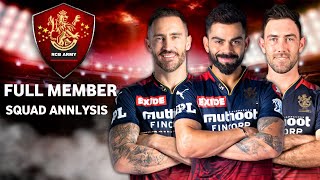 IPL 2023 : RCB Team Full Member Squad Analysis | Royal Challengers Bangalore | #cricket #ipl2023