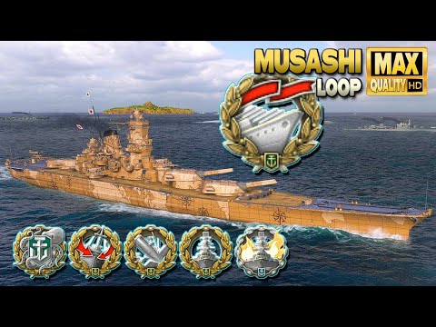 Battleship Musashi: Almost impossible Solo Warrior - World of Warships