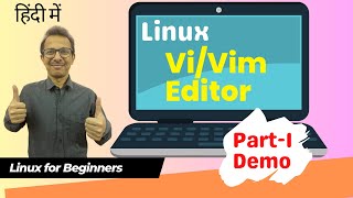 43-Using Vi/Vim Linux Editor - 1 Demo in Hindi