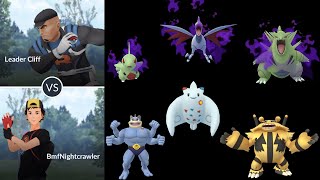 Defeating Team Rocket Leader Cliff and His Larvitar