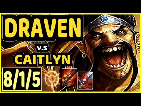 KLAUS (DRAVEN) vs CAITLYN - 8/1/5 KDA BOTTOM ADC CHALLENGER GAMEPLAY - BR