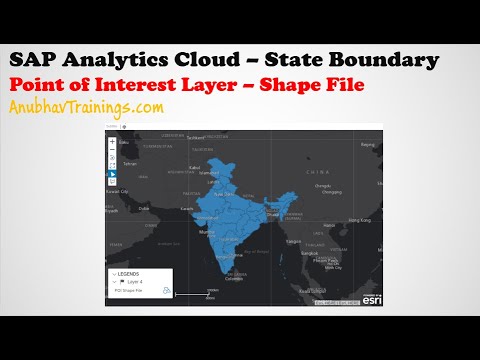 Sap Analytics Cloud training point of interest using shape file | Point of interest using shape file