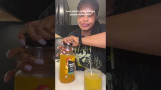 Low calorie zero sugar spicy mango passion lemonade at home