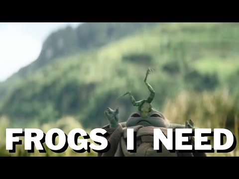 BABY YODA eating frogs instead of learning the force, with Luke Skywalker