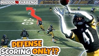 CAN I WIN A GAME BY ONLY SCORING ON DEFENSE!? Extreme Madden 18 Challenge!!