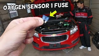 CHEVROLET CRUZE LAMBDA OXYGEN SENSOR 1 FUSE LOCATION REPLACEMENT. UPSTREAM OXYGEN SENSOR FUSE