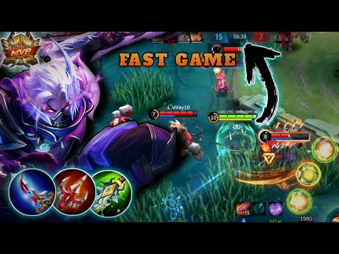 AGGRESSIVE HAYABUSA IN SOLO RANK = FAST GAME!! | HAYABUSA JUNGLE ROTATION - MLBB