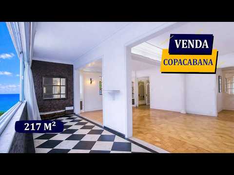 COPACABANA SANTA CLARA A 1 QUADRA DA PRAIA ARISTOCRÁTICOS 217M² VISTA MAR 1 P/ANDAR 4 QUARTOS VAGA
