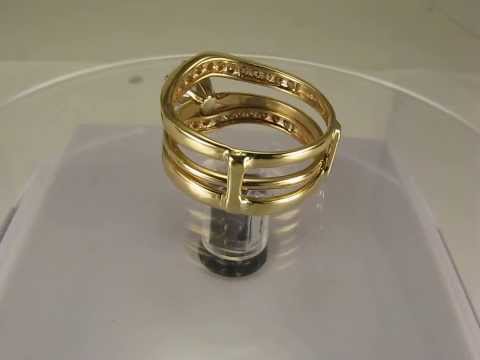 Diamond Engagement Ring Jacket Guard Enhancer 0.5CT 14K Yellow Gold