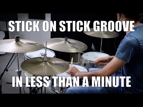 Stick on Stick Groove in less than a Minute - Daily Drum Lesson
