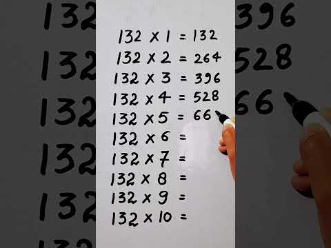 write the Table of 132 in 23 second only.. #maths #mathstricks #hack ‎@study_care0 