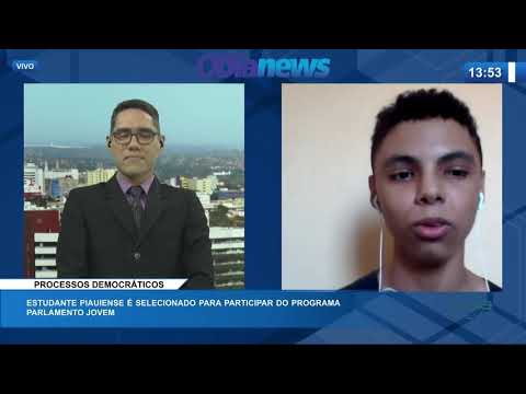Estudante piauiense eÌ selecionado para o projeto Parlamento Jovem 22 09 2020