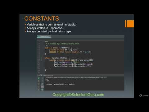 Java Tutorials 30 Java Static Variables Constants