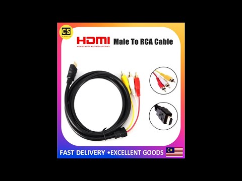 HDMI to 3 RCA Video Audio Converter Component AV Adapter Cable 1080P Shopee Malaysia 10.10 Seller