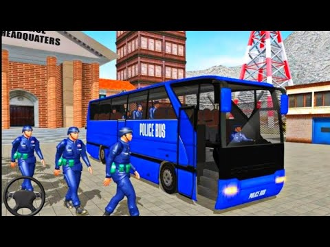 US Police off-road Coach Bus #2 - Uphill Driving Simulator New - Android Gameplay