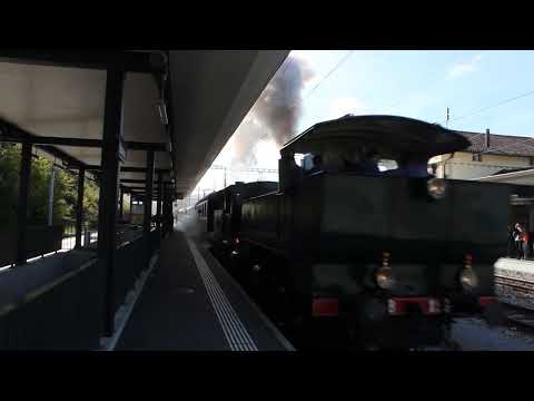 Anfahrt des Extradampfzug in Koblenz nach Bad Zurzach Mit Ed 2x2/2 und Ed 2/4 35 175 Jahre SBB 2022