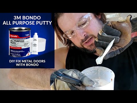 3M BONDO ALL PURPOSE PUTTY: How to Repair, Patch, Fix Metal Door with Bondo All Purpose Putty REVIEW