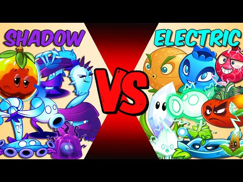 Team SHADOW vs ELECTRIC - Which Plant Team is Best? - PvZ 2 Team Plant vs Team Plant
