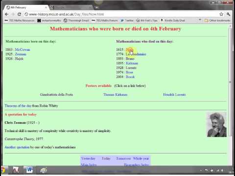 Mr Barton's Web Whizz Video 19 - Maths History