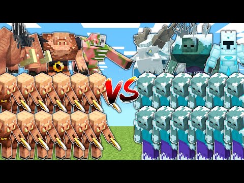PIGLIN ARMY vs FROZEN ARMY in Mob Battle