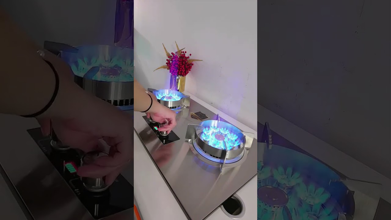 Popular kitchen gas stove with dual high-powered flames for stir-frying