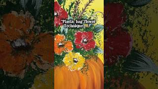 How to paint fall flowers with acrylic craft paint 🎨 #beginner #paintingideas #howtopaint #diy